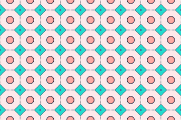 Seamless Fashion Digital Interior Graphic Luxury Symmetric Fabric Endless Wallpaper Texture Cloth Textile Geometric Art Tile Decoration Shape Template Visual Design Background Perspective Pattern.