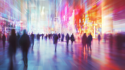 background expo blurred individuals