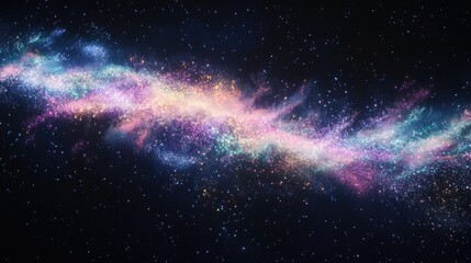 Obraz premium Fireworks in soft pastel colors, with delicate trails against the dark sky, forming a beautiful, ethereal display of light and color