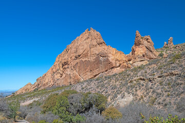 Fototapeta premium Dramatic Tuff Rock Rising Out of the Desert