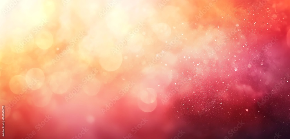 Wall mural a blurred gradient background with a grain texture in soft pink and orange colors, creating a warm a