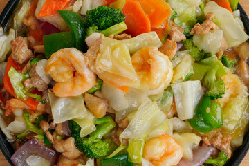 Delicacies from the sea and the land, organic food for exquisite palates