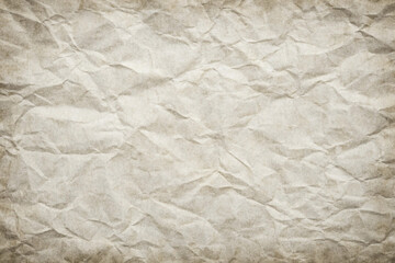 Obraz premium Crumpled Beige Paper Texture Background