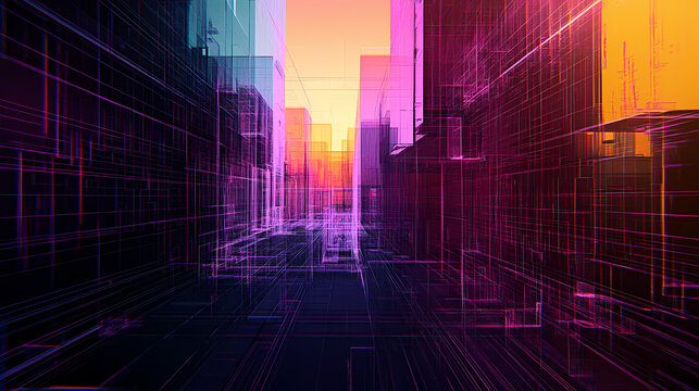 Exploring the digital skyline a futuristic perspective on urban landscapes through 3d visualization techniques. Perspective Depth Techniques. Illustration