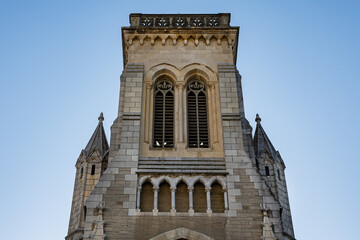 Fototapeta premium Roman-Byzantine style catholic Church of Saint Eugenie (Eglise Sainte-Eugenie, 1856) - one of Biarritz major landmarks. Biarritz, Department of Pyrenees-Atlantiques, Nouvelle-Aquitaine region, France.