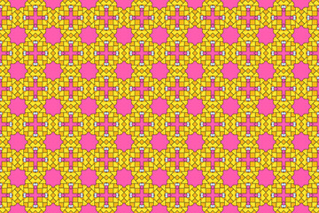 Seamless Perspective Cloth Geometric Tile Graphic Texture Shape Interior Luxury Digital Wallpaper Art Background Template Textile Decoration Fabric Visual Symmetric Endless Design Fashion Pattern.