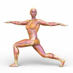 ポーズをとる女性　3DCGレンダリング