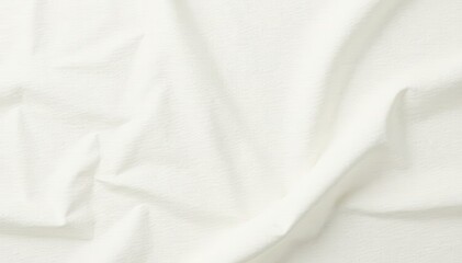 Fototapeta premium Creamy white paper; visible fiber, soft creases , background, craft