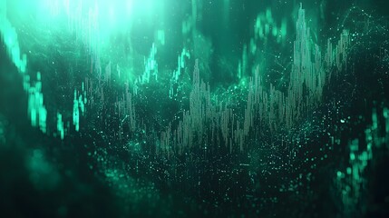 Obraz premium Futuristic Digital Screen Displaying Carbon Emissions Trading Market Graph for Financial