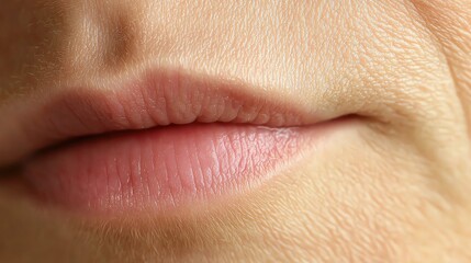 Obraz premium Facial skin texture concept. Close-up of aged skin on the face, showing detailed texture and natural imperfections, soft focus background, realistic lighting