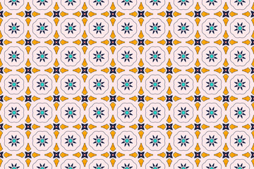 Seamless Template Symmetric Interior Cloth Fashion Geometric Wallpaper Luxury Shape Perspective Fabric Art Texture Design Textile Tile Visual Endless Background Digital Graphic Decoration Pattern.