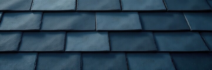 Fototapeta premium Modern grey & black composite roof shingles, high-angle view, surface, contemporary
