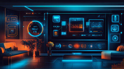 futuristic digital home control