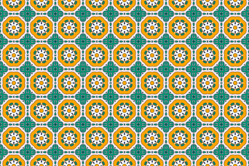 Seamless Template Symmetric Interior Cloth Fashion Geometric Wallpaper Luxury Shape Perspective Fabric Art Texture Design Textile Tile Visual Endless Background Digital Graphic Decoration Pattern.