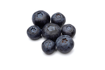 Fresh Blueberries on a white background