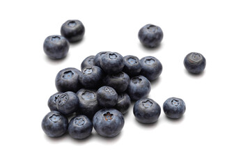 Fresh Blueberries on a white background