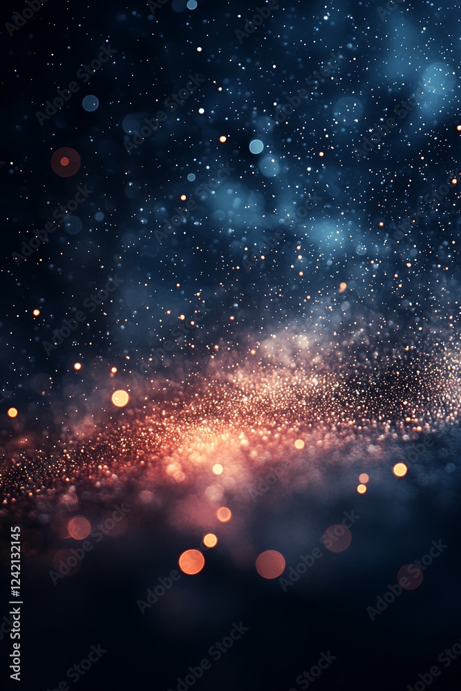 Wall mural a dark grainy background with light spots creating a gradient effect, suitable for designs that requ