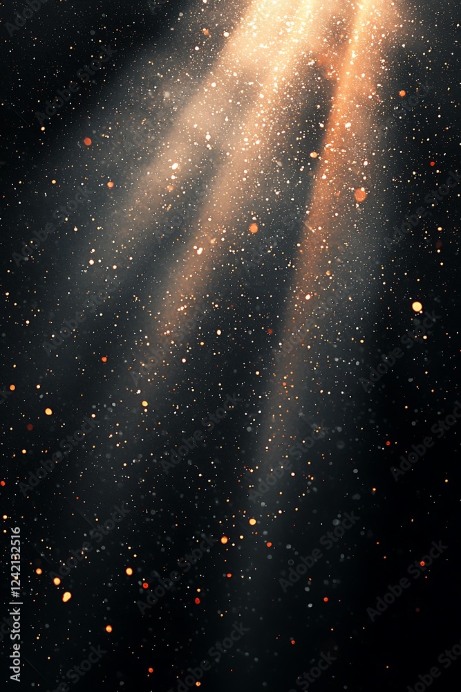 Wall mural a dark grainy background with light spots creating a gradient effect, suitable for designs that requ