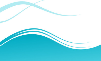 Blue Abstract With Flowing Waves on Minimalist Background. Depicting a minimalist abstract design featuring flowing blue curves against a light background, conveying fluidity and calm.