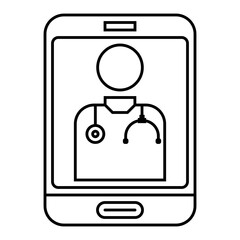 online care icon. outline icon style