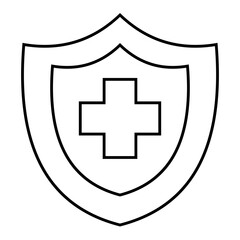 Prevention heathcare icon. outline icon style