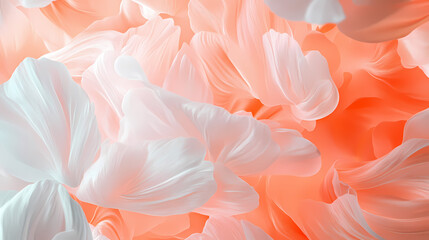 abstract white peach petals