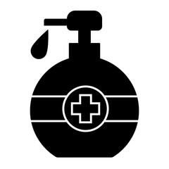 Hand sanitizer icon. solid icon style