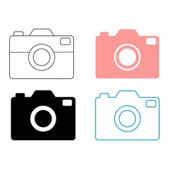 カメラ　アイコン　イラスト　セット