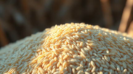 Obraz premium close up of a pile of rice