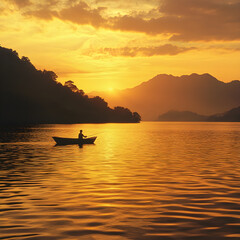 Sunset Serenity: The Art of Practice in Fishing Amidst Nature's Beauty