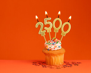 Candle number 2500 - Number of followers or likes