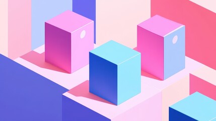 Obraz premium Minimalist Tech Style with Clean Background Design