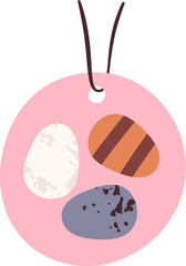 Easter Tag With Eggs