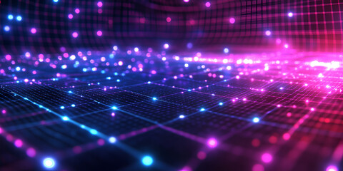 Fototapeta premium Cloud Computing Interface with Vibrant Data Connections and Technology Elements