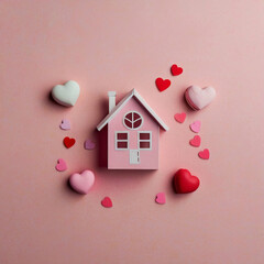 Valentine's Day background, poster, greeting card, cover, label, sale promotion templates with modern paper cut style and typography design