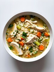 Flavorful Chicken and Rice Soup with Vegetables