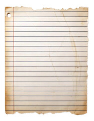 Torn paper with distressed edges and a textured perfect scrapbook isolated cut out on transparent png