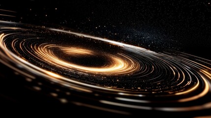 Fototapeta premium Cosmic Spiral Formation Space Digital Art Abstract View Galactic Motion