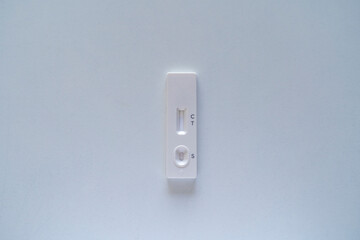 Blank Covid test on a white table