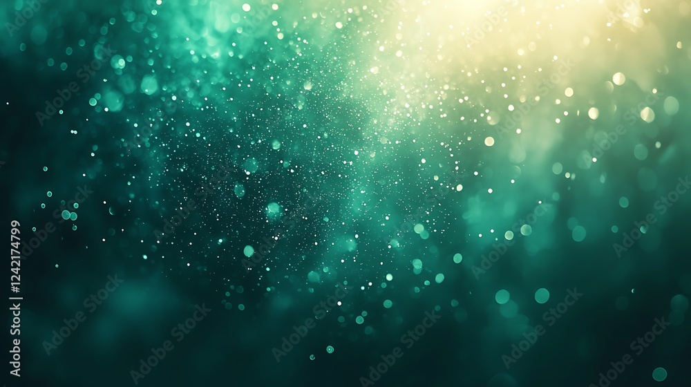 Wall mural a glowing green gradient background with a grainy texture, creating a serene yet dynamic vibe, perfe