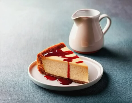 Whte Chocolate Cheesecake with Syrup AI