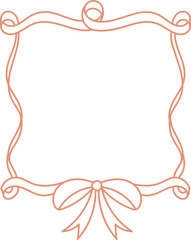 Line Vintage Ribbon Frame With Bow