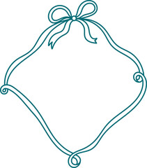 Line Vintage Ribbon Frame With Bow