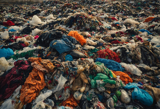 Fast fashion and its environmental footprint, textile waste and pollution - Powered by Adobe