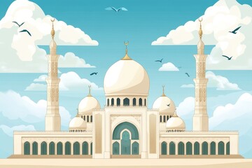 Majestic Mosque under a serene sky