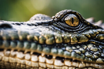 close up of a crocodile