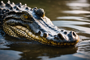 Obraz premium crocodile in the water