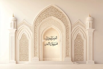 Serene Islamic Architecture: Intricate Design and Calming Ambiance