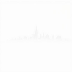 Modern cityscape with blurred silhouettes of diverse people walking ai skyline silhouette 