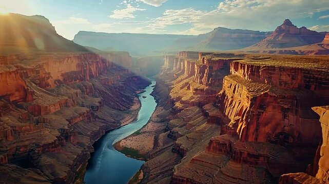 Aerial View Of Canyon Footage 4K